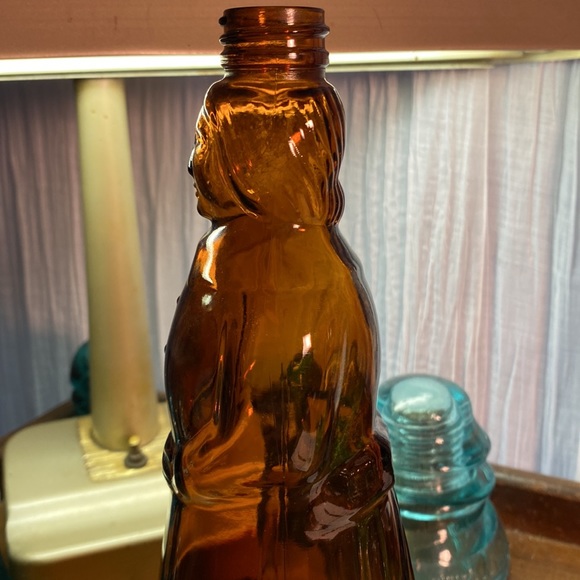 1961 Mrs. Butterworth, Pancake Syrup amber glass Vintage - Picture 8 of 10
